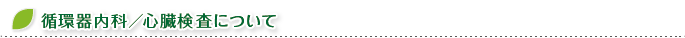 循環器内科／心臓検査について